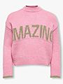 Kids Only Amour Long Sleeve Oneck Pullover Knit Sea Pink