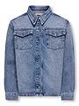 Kids Only Ella Long Sleeve Pocket Shirt Denim Medium Blue Denim