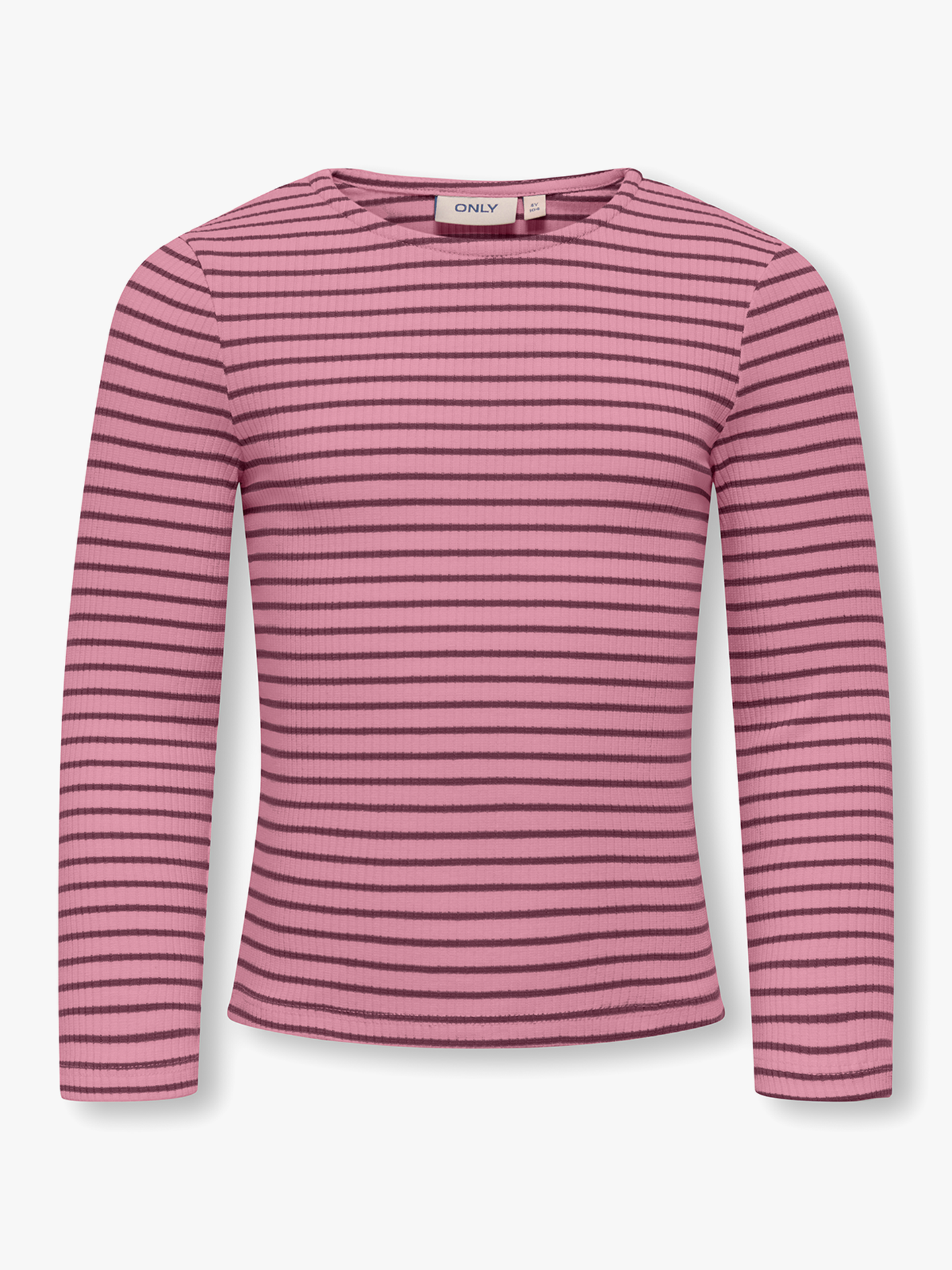 Kids Only Maude Stripe Long Sleeve O-Neck Top Junior Sea Pink