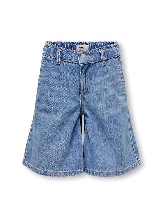 Kids Only Comet Wide Long Shorts Denim Dia Light Blue Denim