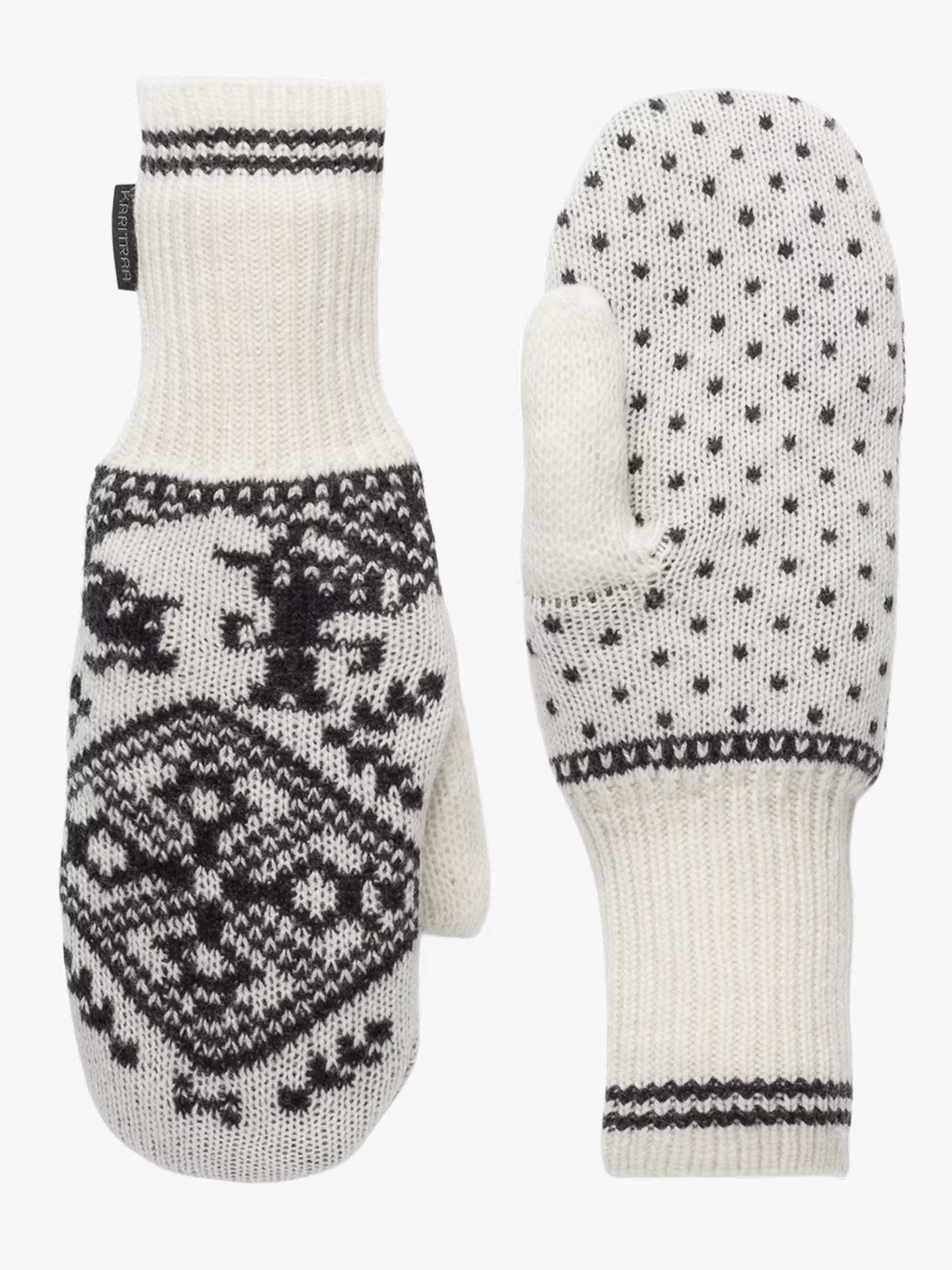 Kari Traa Saga Knit Mittens Off White