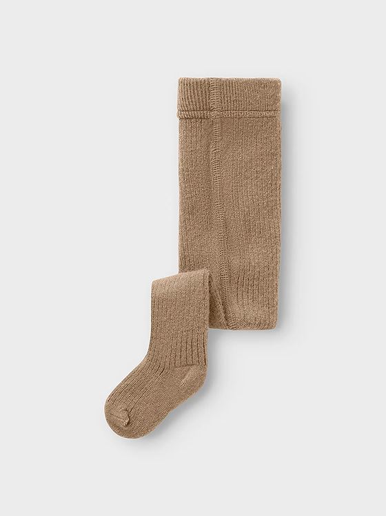 Lil- Atelier Rakel Nil Wool/Polyester Pantyhose Tigers Eye MELANGE