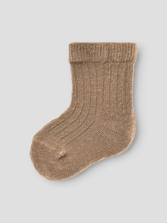 Lil- Atelier Rakel Nil Sock Wo/Po Tigers Eye MELANGE