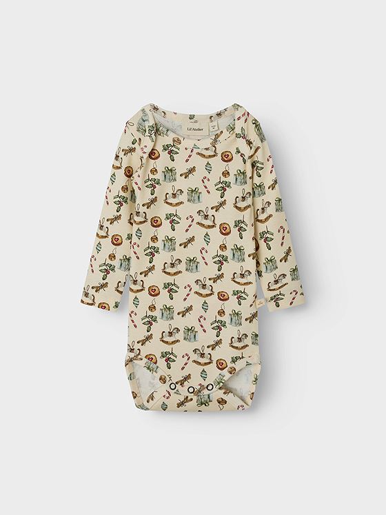 Lil- Atelier Gio Long Sleeve Slim Body Turtledove