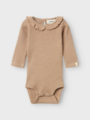 Lil- Atelier Sophia Sak Long Sleeve Slim Body Rugby Tan