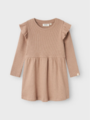 Lil- Atelier Sophia Soj Long Sleeve Dress Rugby Tan