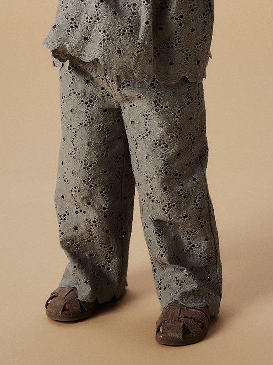 Lil- Atelier Dally Wide Pant Forest Fog