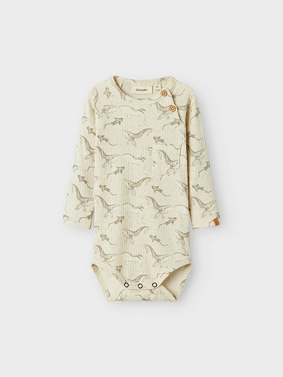 Lil- Atelier Gio Bop Long Sleeve Slim Body Turtledove