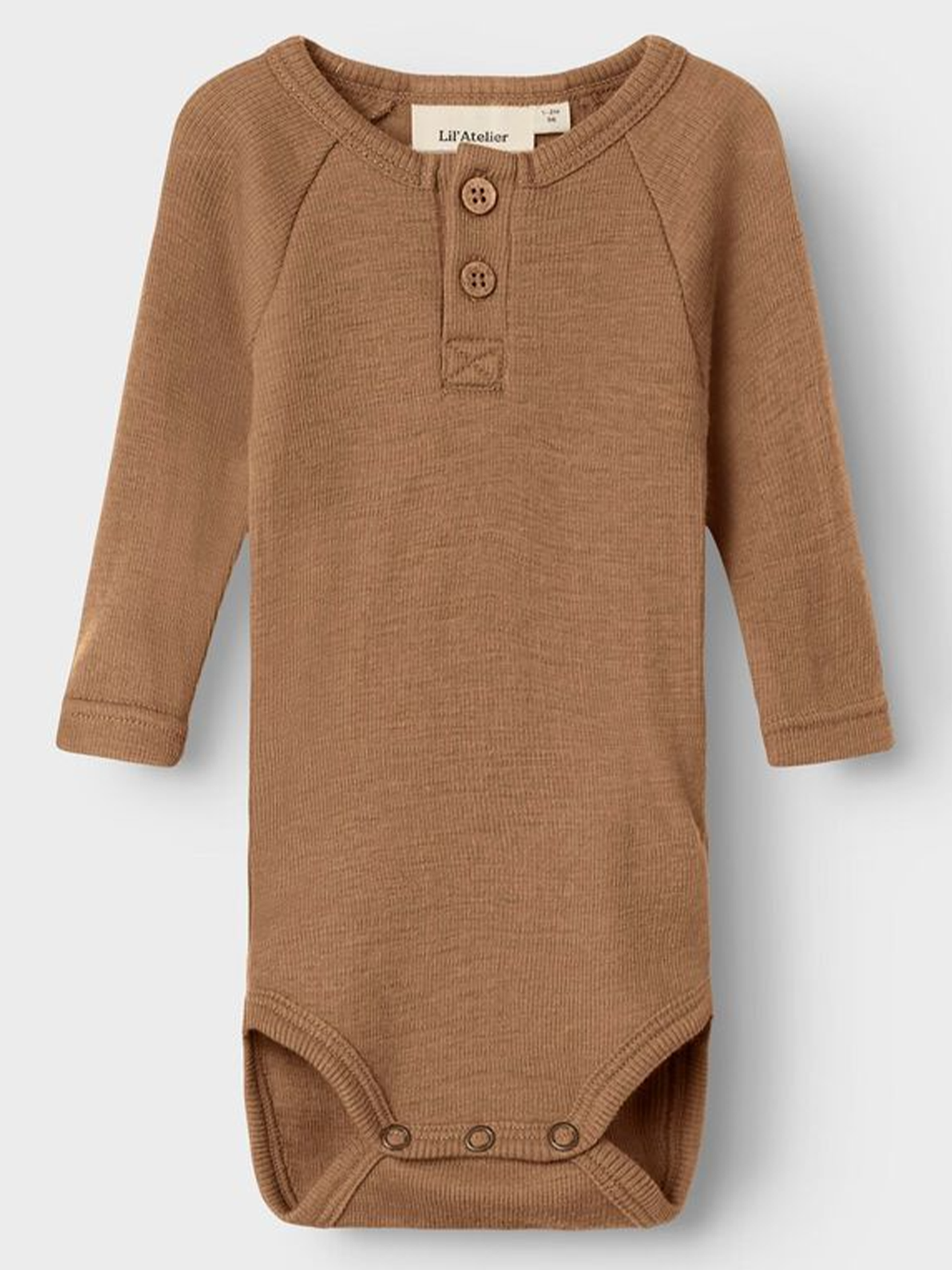 Lil- Atelier Noel Neb Long Sleeve Slim Wool Body Tigers Eye