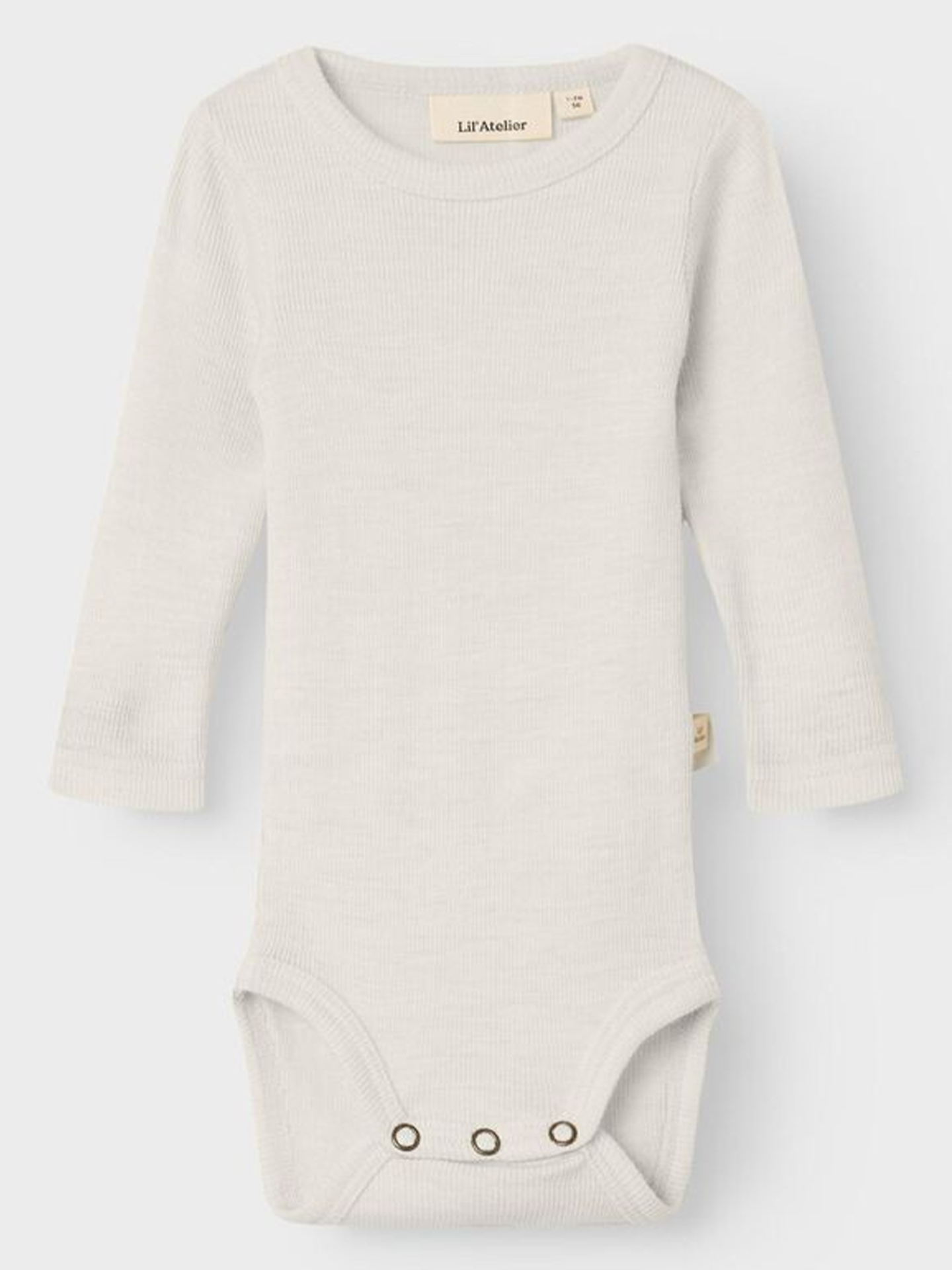 Lil- Atelier Nalu Rib Wo/Mo Long Sleeve Slim Body Turtledove