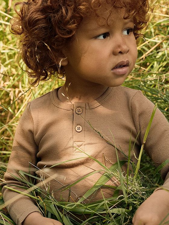 Lil- Atelier Noel Neb Wool Long Sleeve Slim Top Tigers Eye