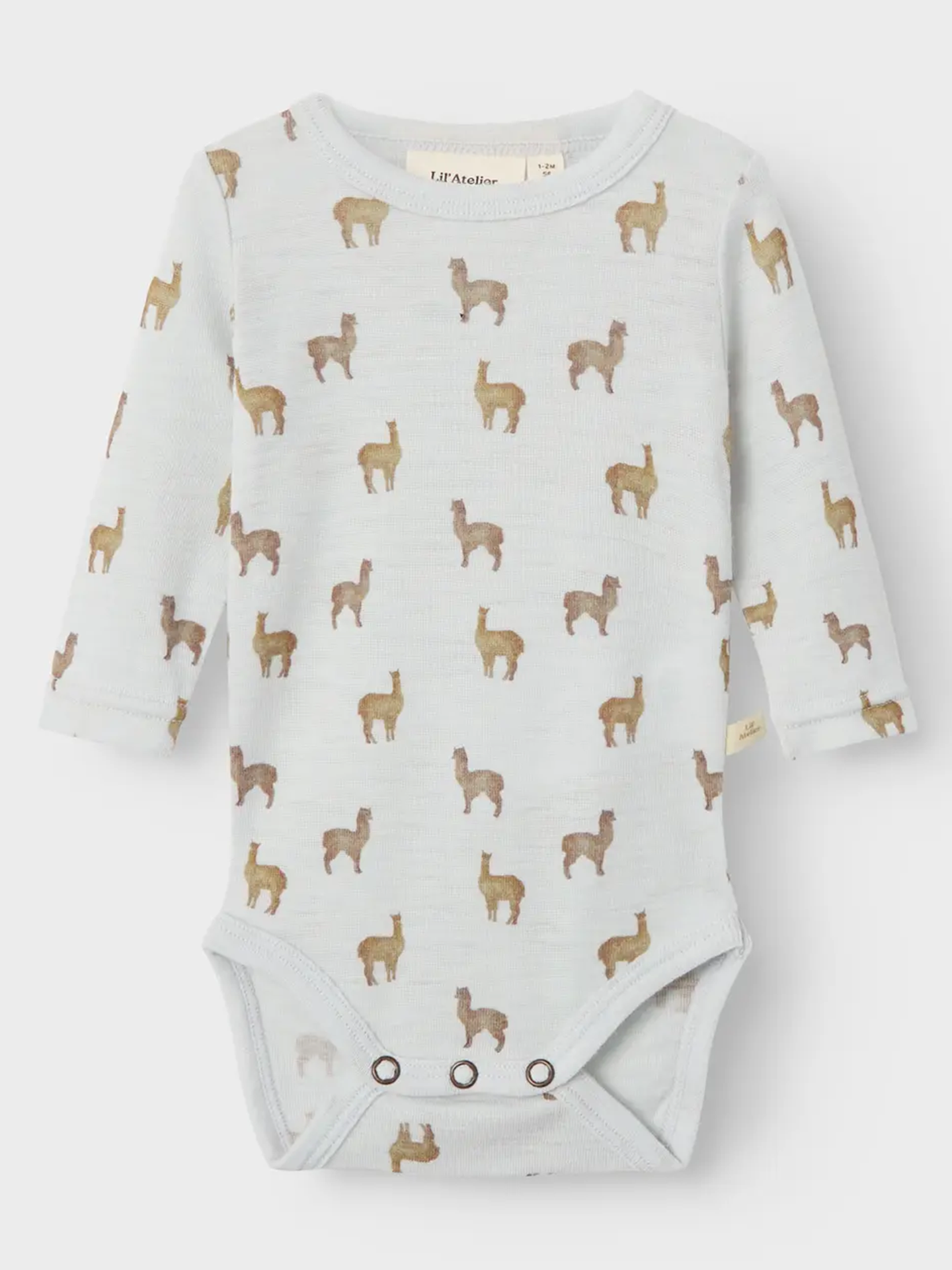 Lil- Atelier Noel Nor Wool Long Sleeve Slim Body Gray Dawn LAMA