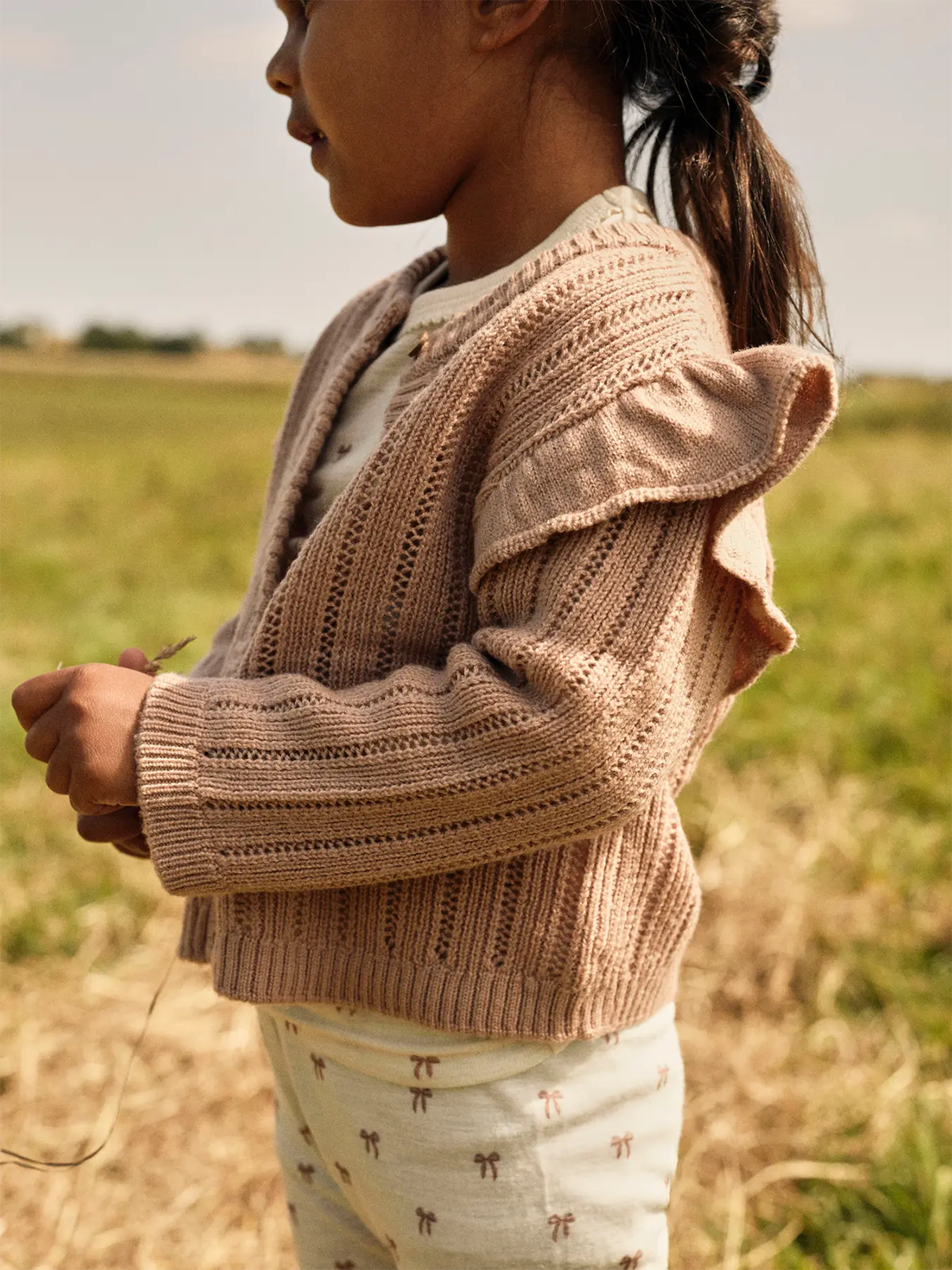 Lil- Atelier Nomo Long Sleeve Knit Cardigan Roebuck