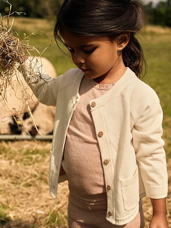 Lil- Atelier Nord Long Sleeve Knit Cardigan Turtledove MELANGE