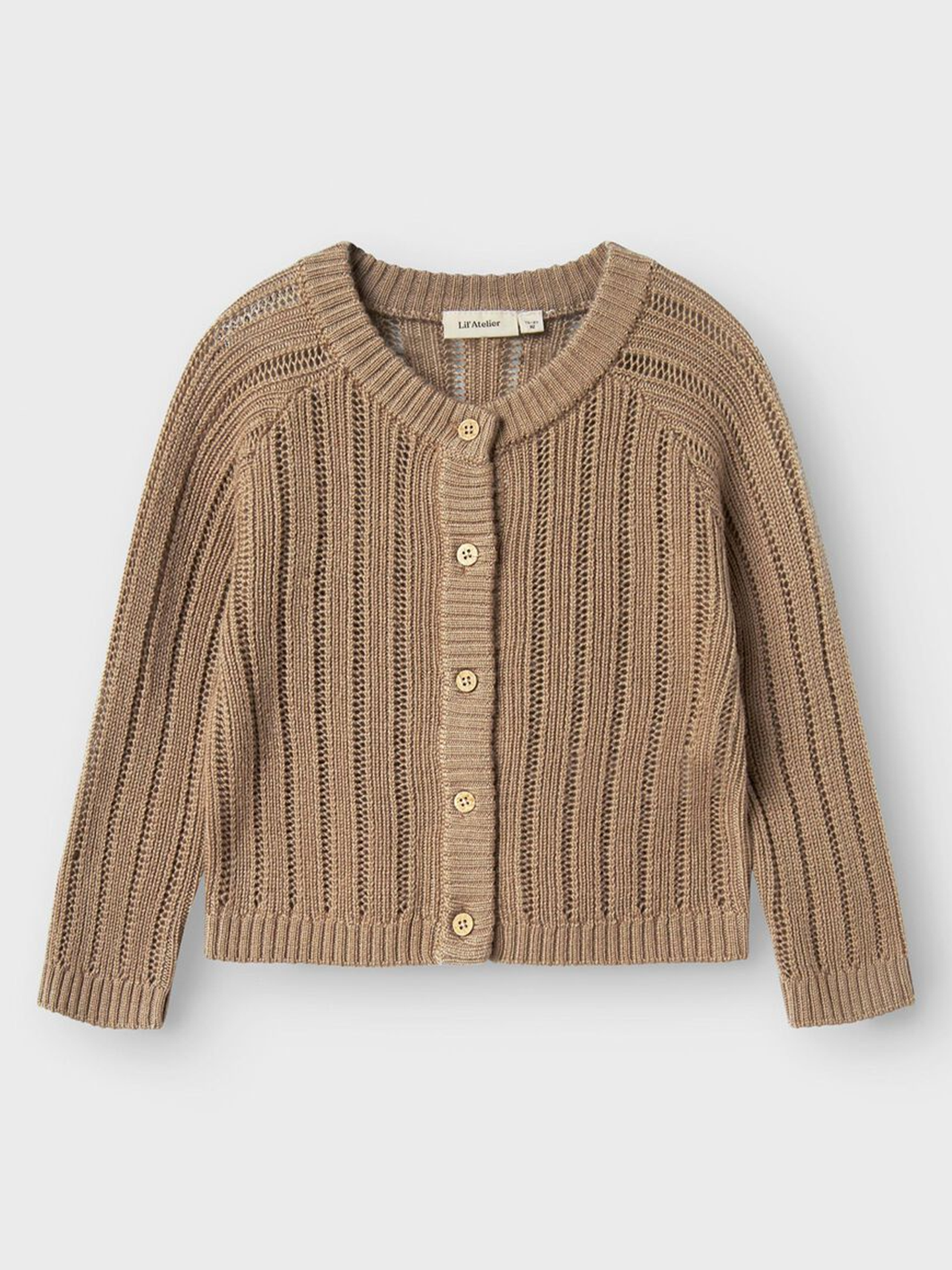 Lil- Atelier Nomo Long Sleeve Knit Cardigan Tigers Eye