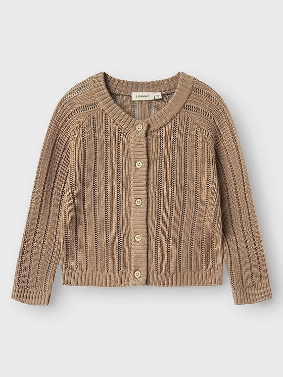 Lil- Atelier Nomo Long Sleeve Knit Cardigan Tigers Eye