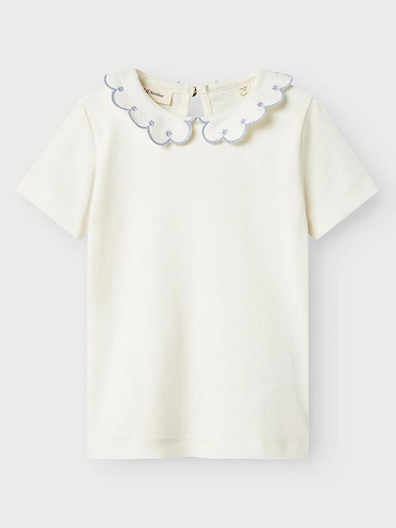 Lil- Atelier Fundo Short Sleeve Slim Top Coconut Milk BLUE
