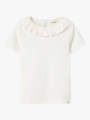 Lil- Atelier Lalo Tan Short Sleeve Slim Top Coconut Milk