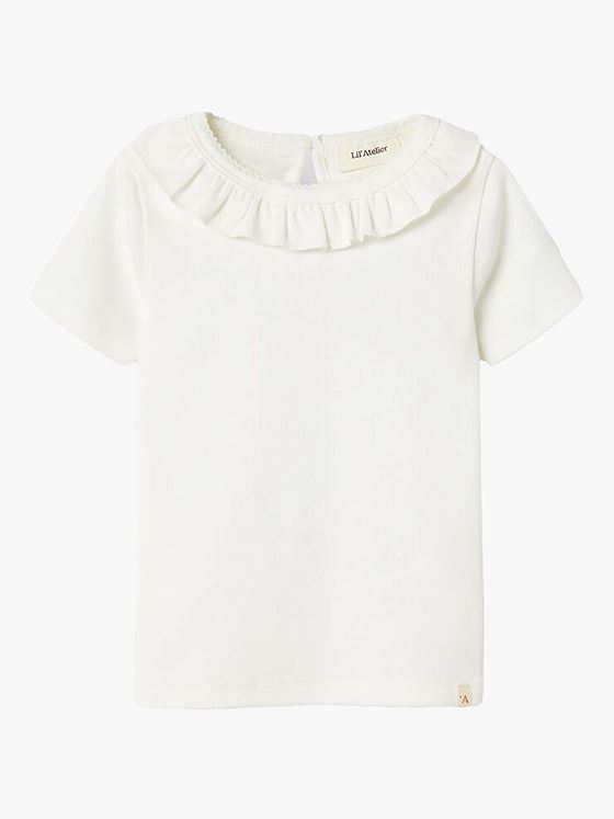 Lil- Atelier Lalo Tan Short Sleeve Slim Top Coconut Milk