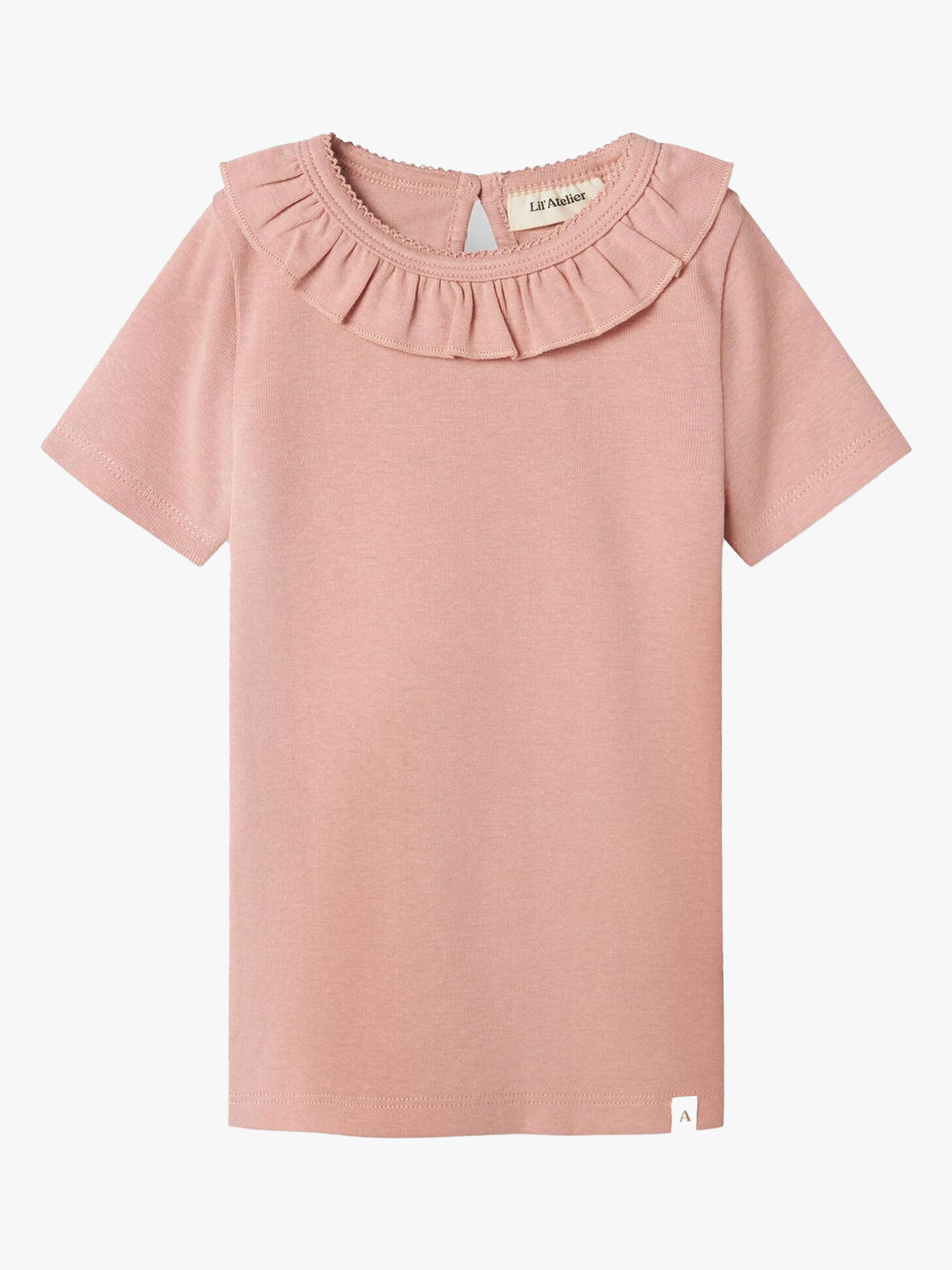 Lil- Atelier Lalo Tan Short Sleeve Slim Top Misty Rose