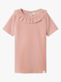 Lil- Atelier Lalo Tan Short Sleeve Slim Top Misty Rose