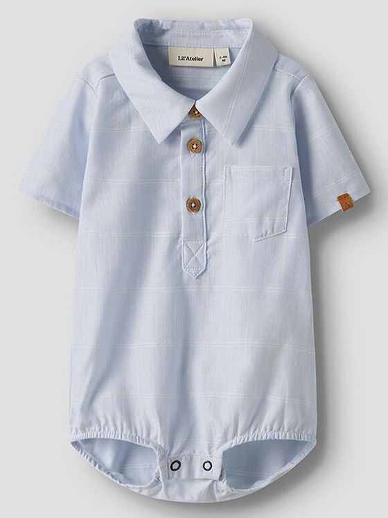 Lil- Atelier Frido Short Sleeve Loose Body Shirt Ancient Water