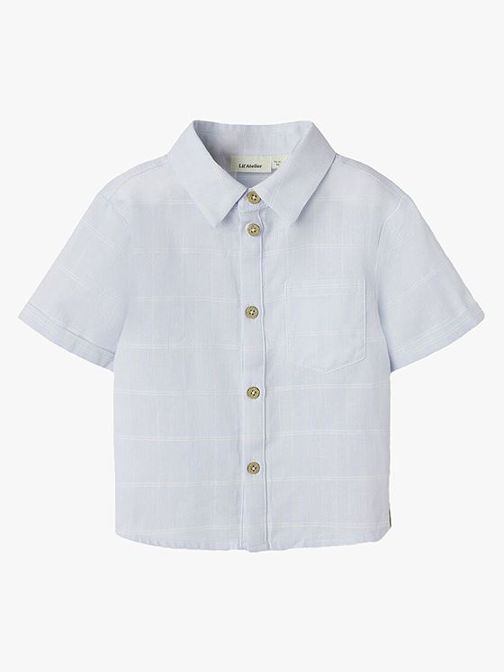 Lil- Atelier Frido Short Sleeve Loose Shirt Ancient Water