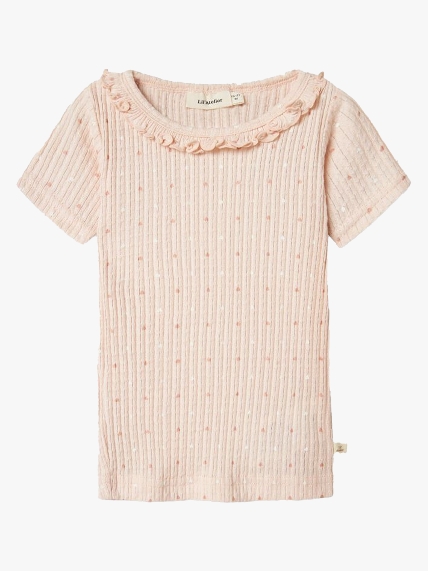 Lil- Atelier Hulla Hua Short Sleeve Slim Top Peach Blush