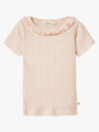 Lil- Atelier Hulla Hua Short Sleeve Slim Top Peach Blush