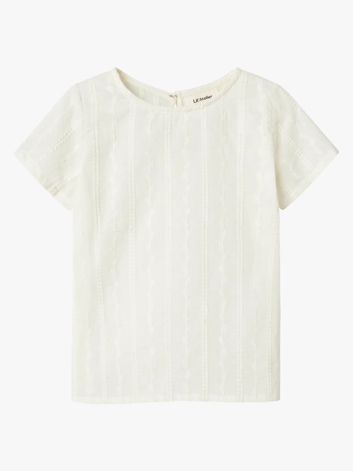Lil- Atelier Jazelle Short Sleeve Loose Shirt Coconut Milk
