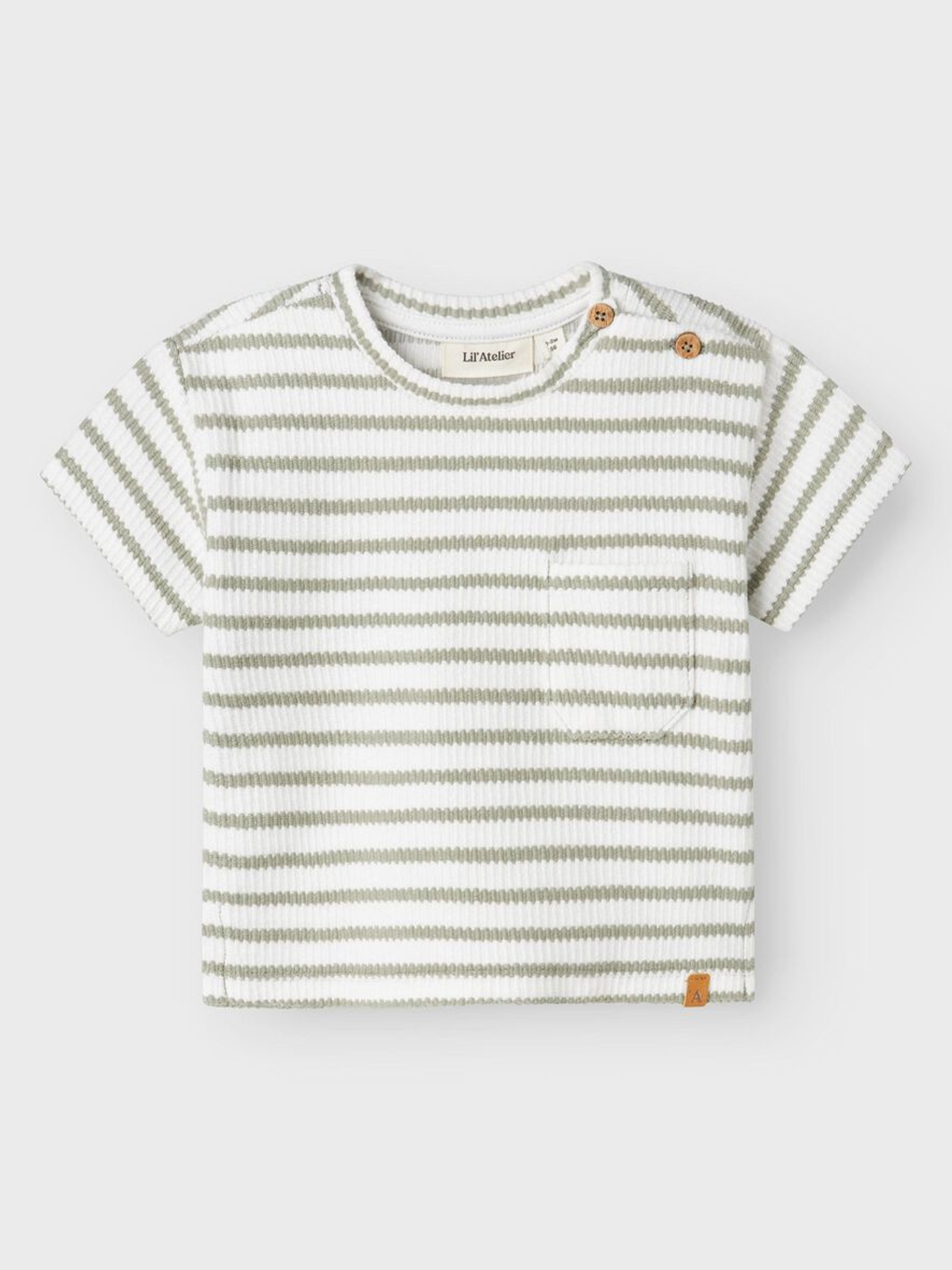 Lil- Atelier Tadeo Short Sleeve Loose Top Seagrass