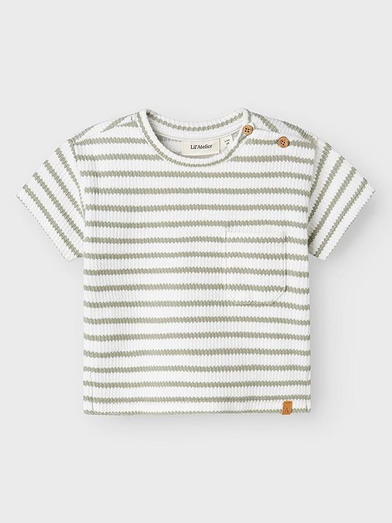 Lil- Atelier Tadeo Short Sleeve Loose Top Seagrass