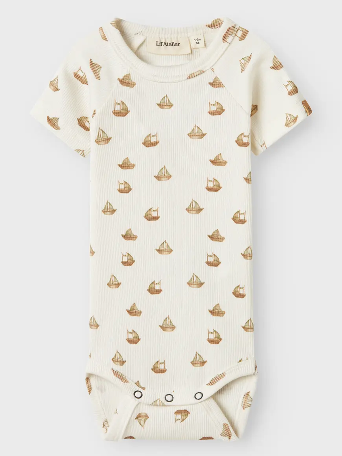 Lil- Atelier Lavo Eni Short Sleeve Slim Body Coconut Milk BOAT