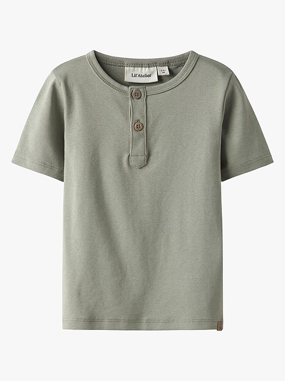 Lil- Atelier Lalo Taj Short Sleeve Slim Top Seagrass