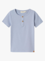 Lil- Atelier Lalo Taj Short Sleeve Slim Top Zen Blue