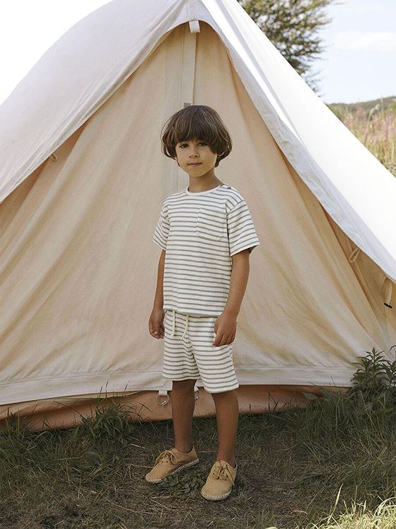 Lil- Atelier Tadeo Short Sleeve Loose Top Seagrass