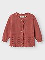 Lil- Atelier Lola Long Sleeve Knit Cardigan Withered Rose