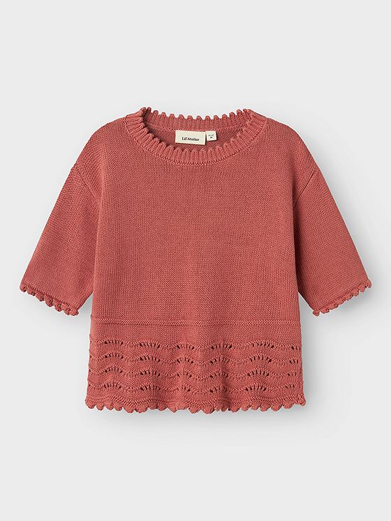 Lil- Atelier Lola Short Sleeve Knit Top Withered Rose