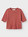 Lil- Atelier Lola Short Sleeve Knit Top Withered Rose