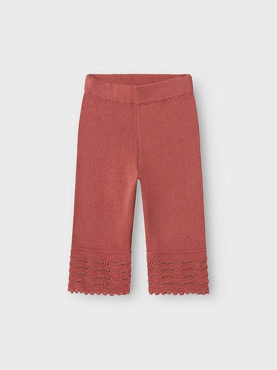 Lil- Atelier Lola Knit Ancle Pant Withered Rose
