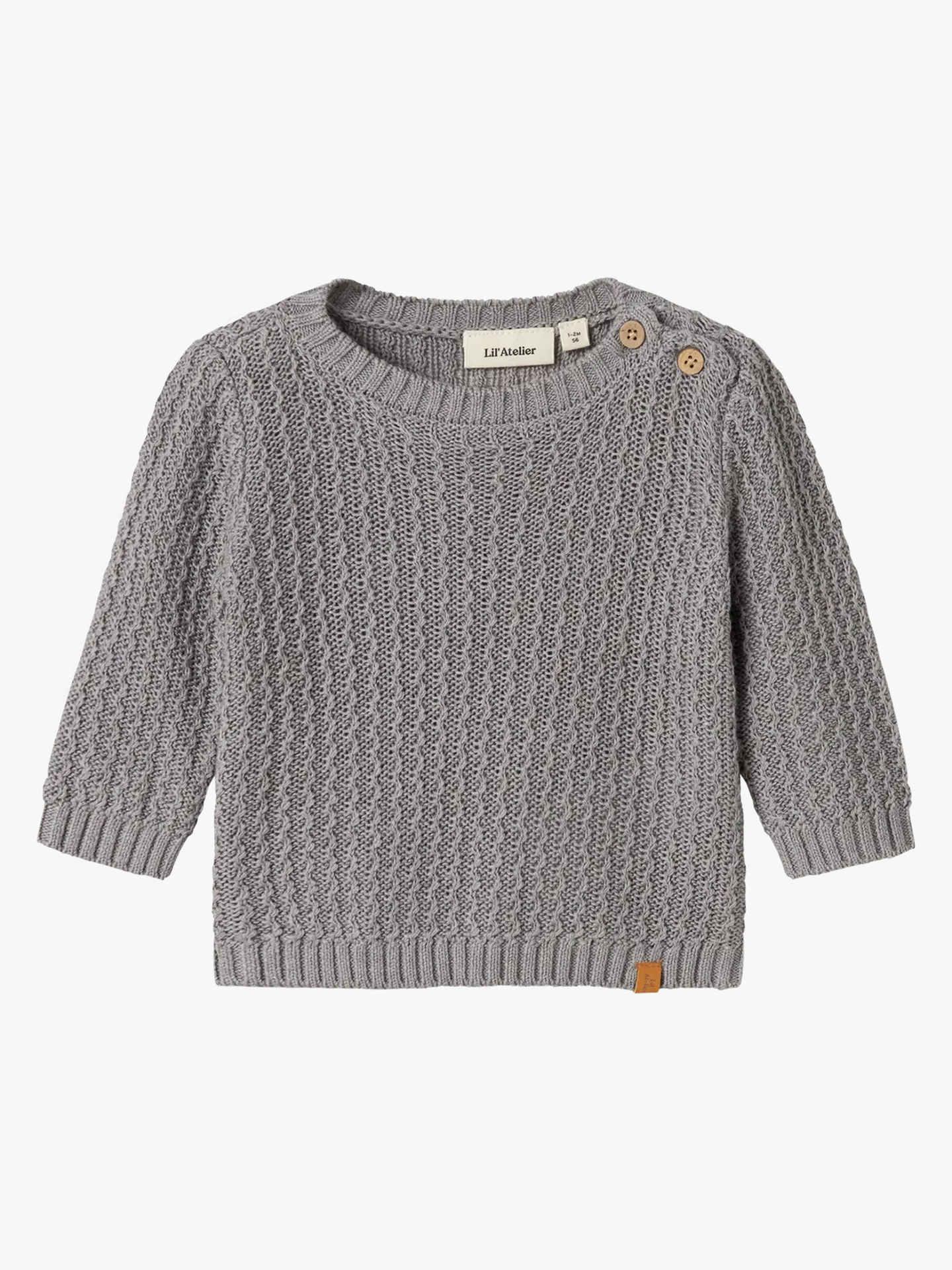 Lil- Atelier Kanto Long Sleeve Knit Ultimate grey