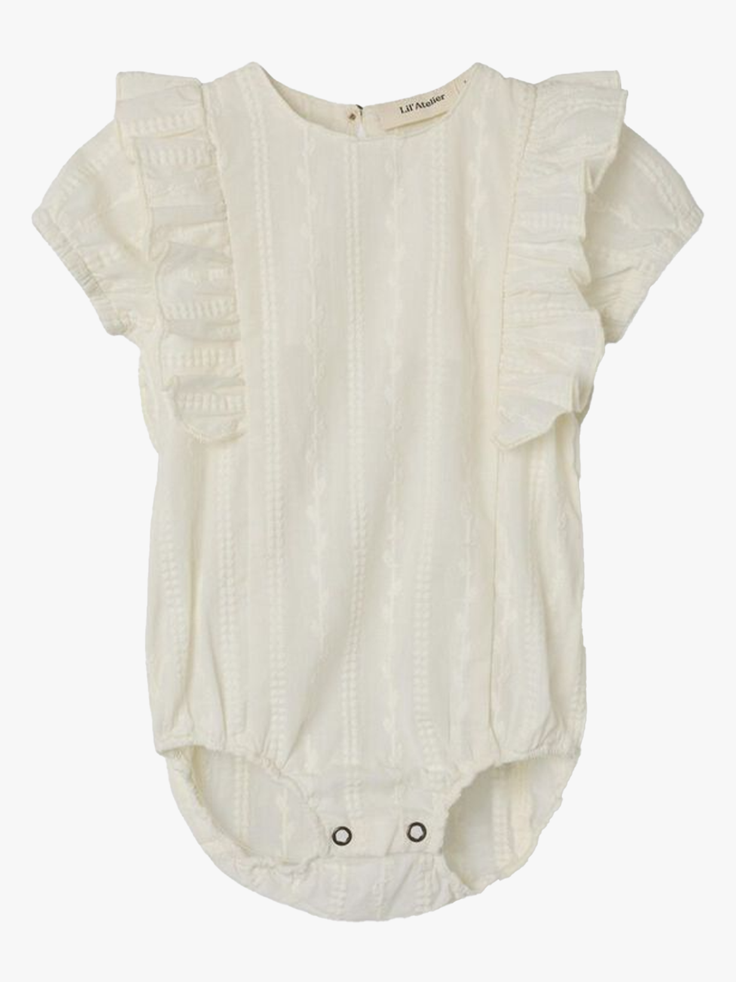 Lil- Atelier Jazelle Short Sleeve Loose Body Shirt Coconut Milk