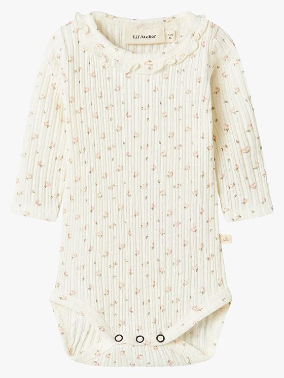 Lil- Atelier Hulla Hua Long Sleeve Slim Body Coconut Milk