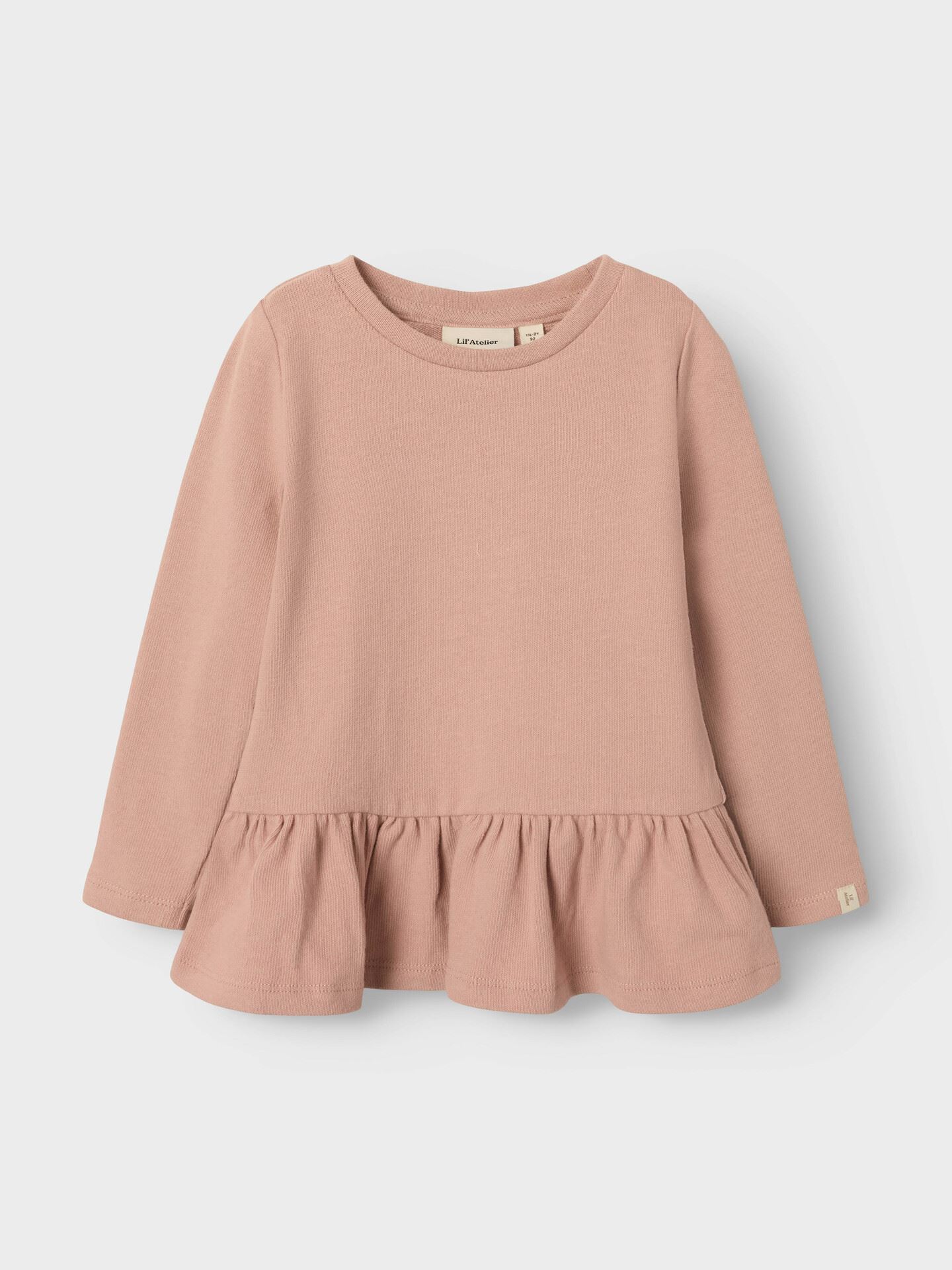 Lil- Atelier Luna Long Sleeve Slim Top Misty Rose