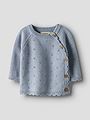 Lil- Atelier Laguna Long Sleeeve Wrap Knit Zen Blue