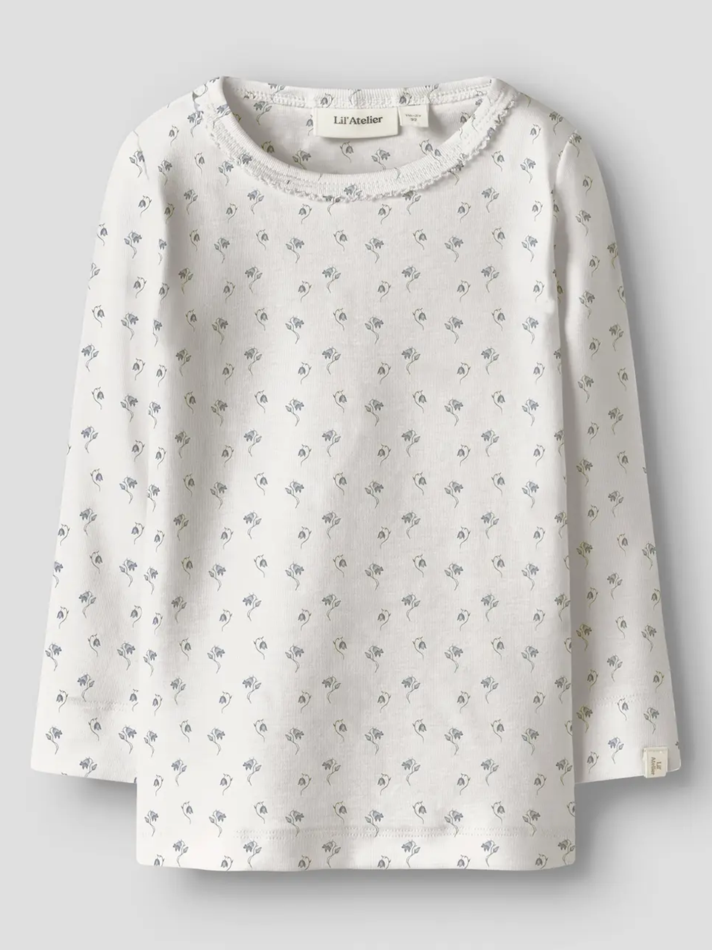 Lil- Atelier Gayo Sag Long Sleeve Slim Top Coconut Milk Bell Flower
