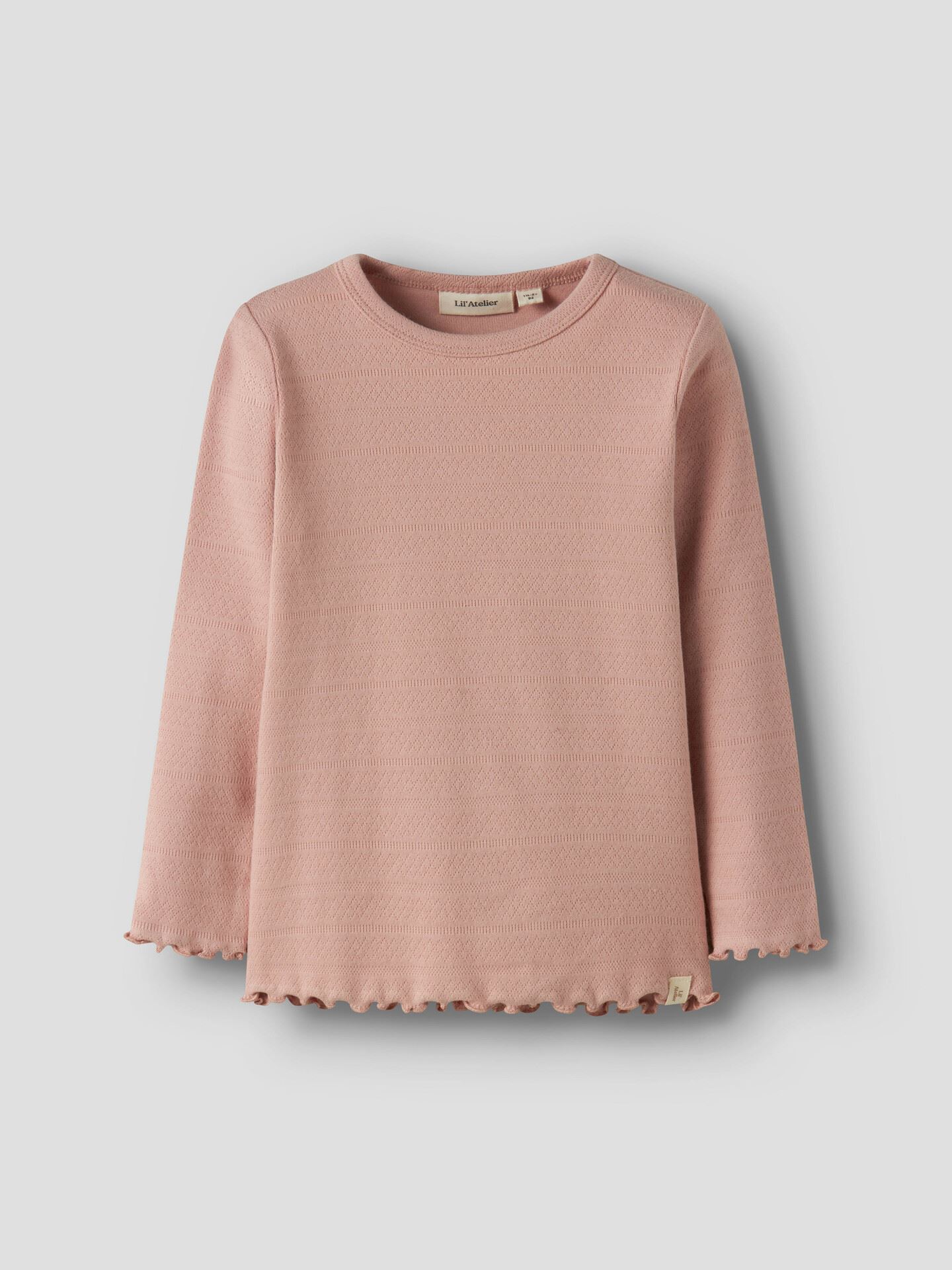 Lil- Atelier Dimia Long Sleeve Slim Top Misty Rose