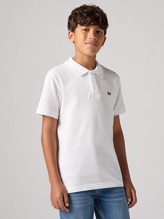 Levi-s Kids Back Neck Tape Polo White / Red