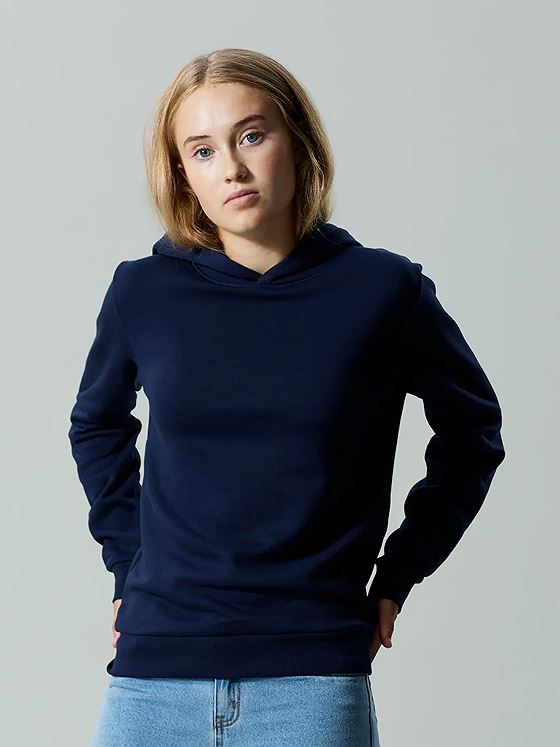 LMTD Nizu Long Sleeve Brushed Sweat W. Hood Navy Blazer