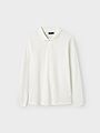 LMTD Hannes Long Sleeve Pique Polo White Alyssum